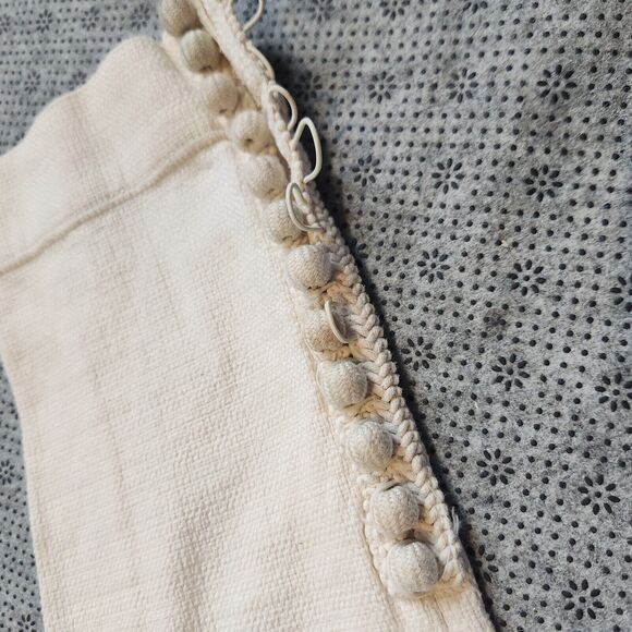 Daughters of the Liberation Anthropologie Cream Textured Ankle Pants Size 2 - Picture 16 of 16